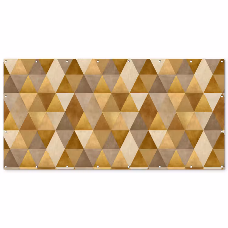 Geometrisch - Driehoek - Goud Balkonbeschermer Duitsland klein 596 -zz_3d