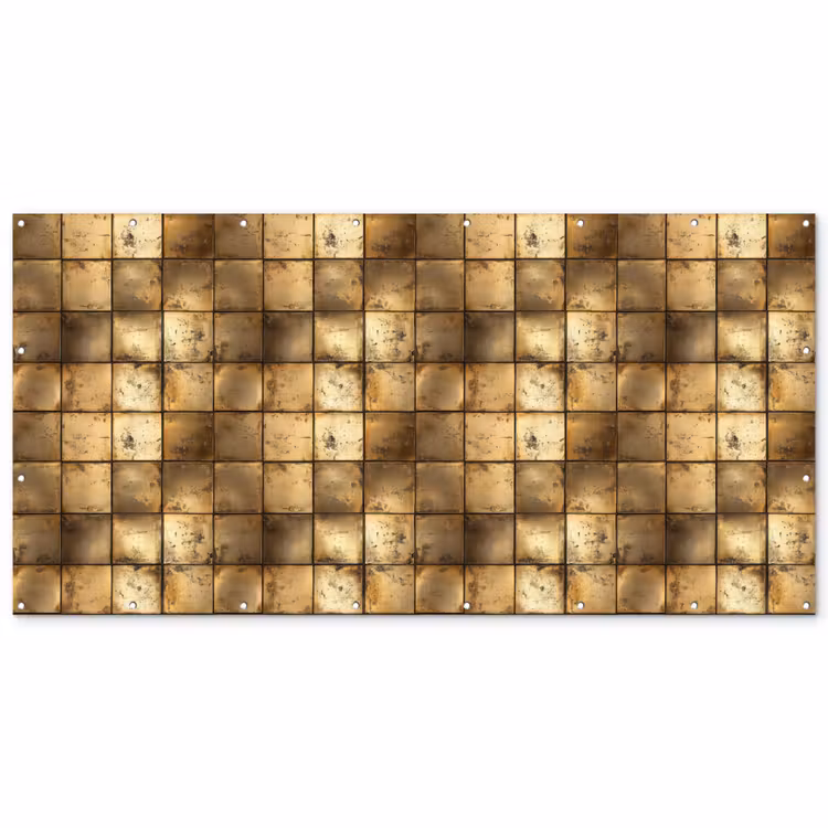 Geometrisch - Tegels - Goud Balkonbeschermer Duitsland klein 596 -zz_3d