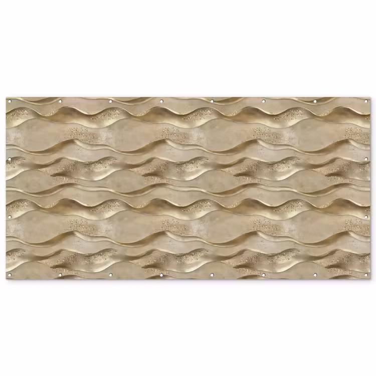 Golven - Patroon - Goud Balkonbeschermer Duitsland klein 596 -zz_3d