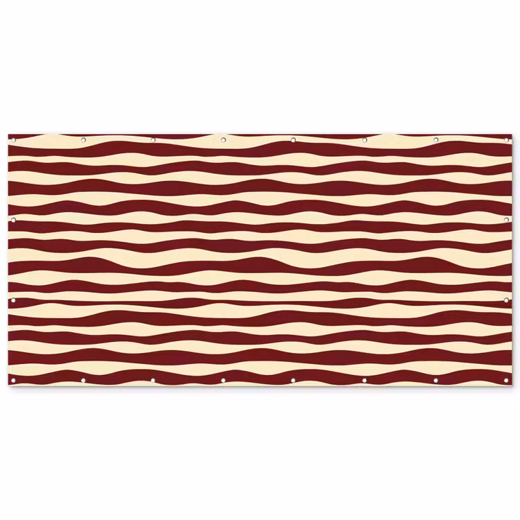 Golven - Rood - Patroon - Crème Balkonbeschermer Duitsland klein 596 -zz_3d