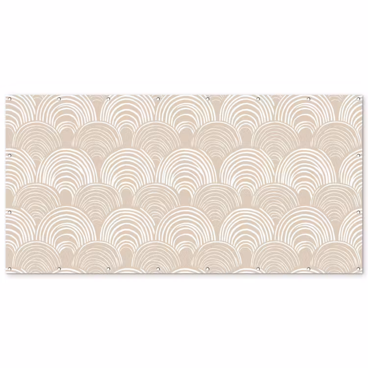 Golven - Structuur - Beige Balkonbeschermer Duitsland klein 596 -zz_3d