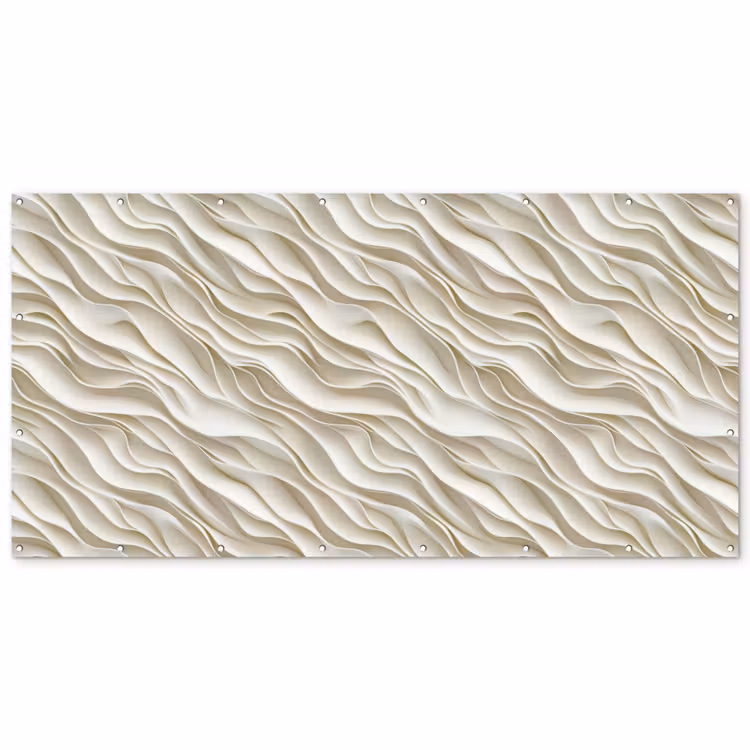 Golven - Wit - Minimalistisch Balkonbeschermer Duitsland klein 596 -zz_3d