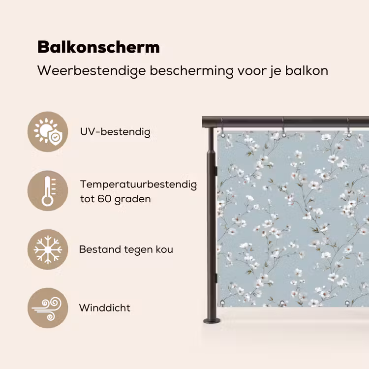 Klassiek - Bloemen - Blauw Balkonbeschermer Duitsland klein 596 -specs_NL