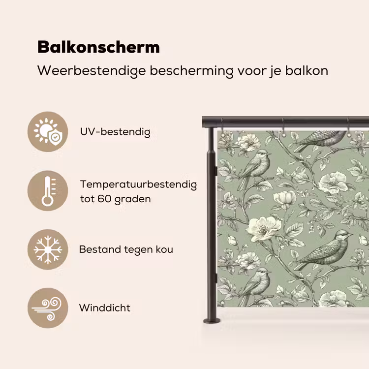 Klassiek - Botanisch - Groen Balkonbeschermer Duitsland klein 596 -specs_NL