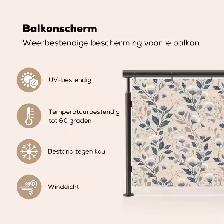 Klassiek - Botanisch - Kleurrijk Balkonbeschermer Duitsland klein 596 -specs_NL