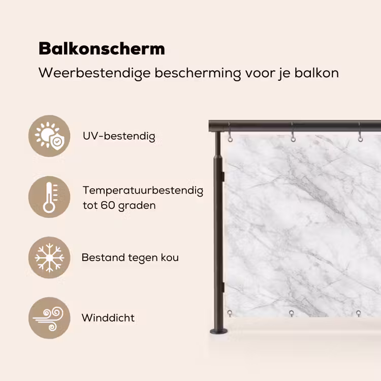 Klassiek - Marmer - Grijs Balkonbeschermer Duitsland klein 596 -specs_NL