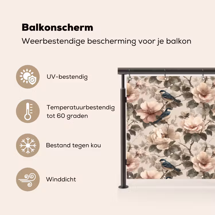 Klassiek - Vogels - Kleurrijk Balkonbeschermer Duitsland klein 596 -specs_NL