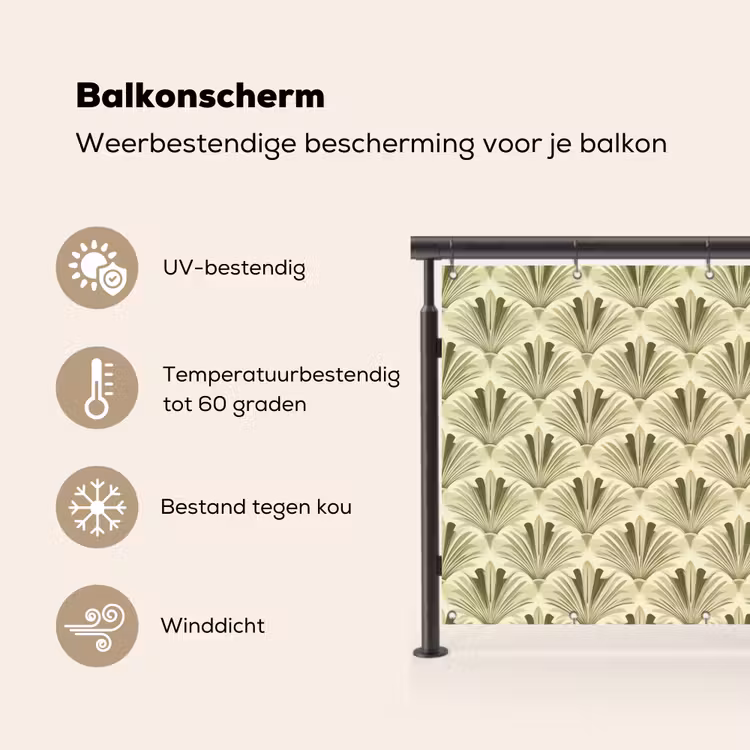 Klassiek - Waaier - Groen Balkonbeschermer Duitsland klein 596 -specs_NL