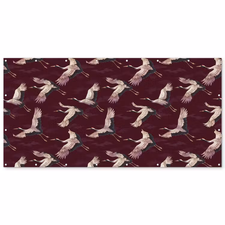 Kraanvogels - Klassiek - Bordeaux Balkonbeschermer Duitsland klein 596 -zz_3d