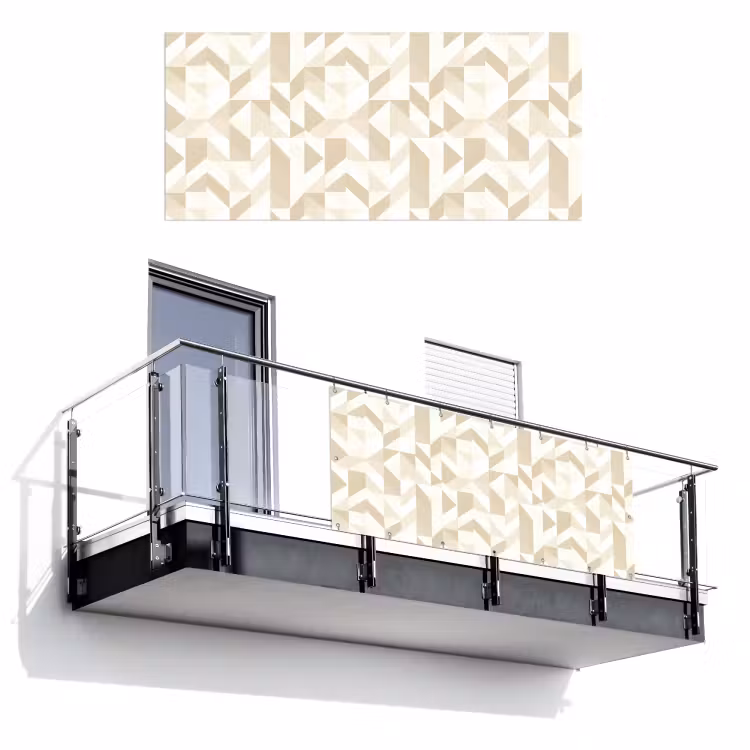 Modern - Abstract - Beige Balkonbeschermer Duitsland klein 596 -3d