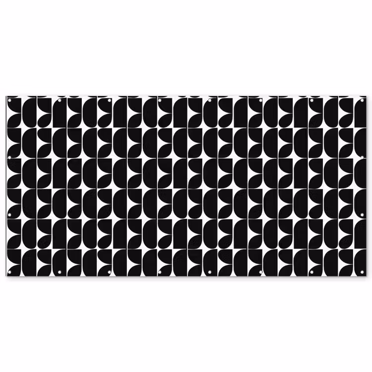 Modern - Geometrisch - Zwart Balkonbeschermer Duitsland klein 596 -zz_3d
