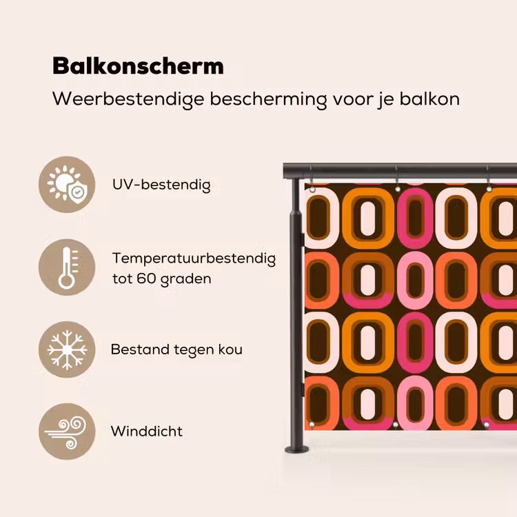 Modern - Retro - Kleurrijk Balkonbeschermer Duitsland klein 596 -specs_NL