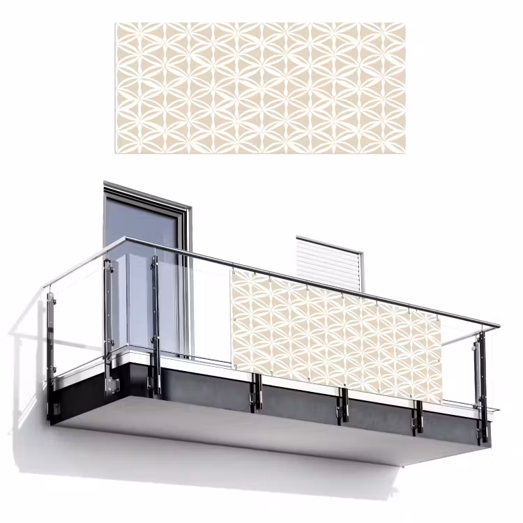 Motief - Modern - Beige Balkonbeschermer Duitsland klein 596 -3d
