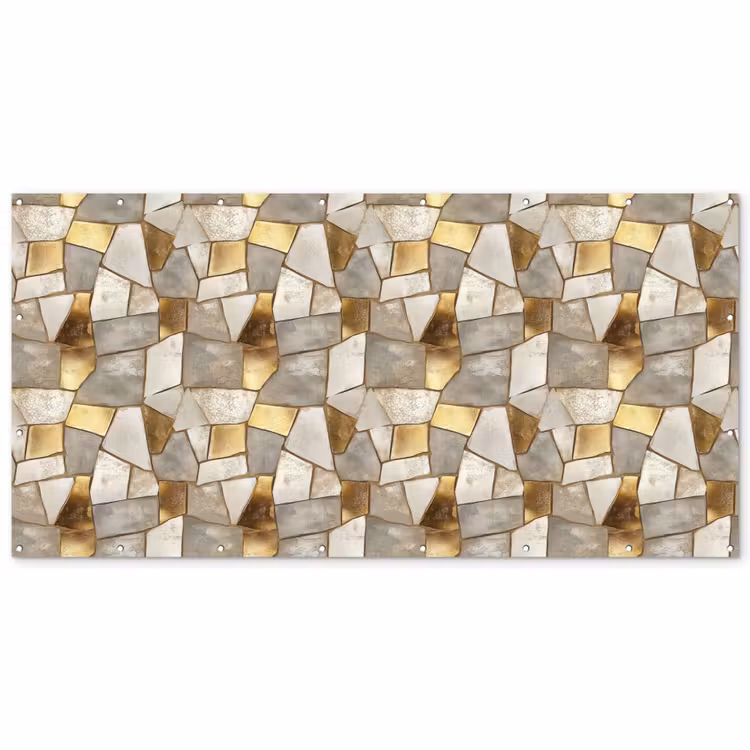 Mozaïek - Marmer - Goud Balkonbeschermer Duitsland klein 596 -zz_3d