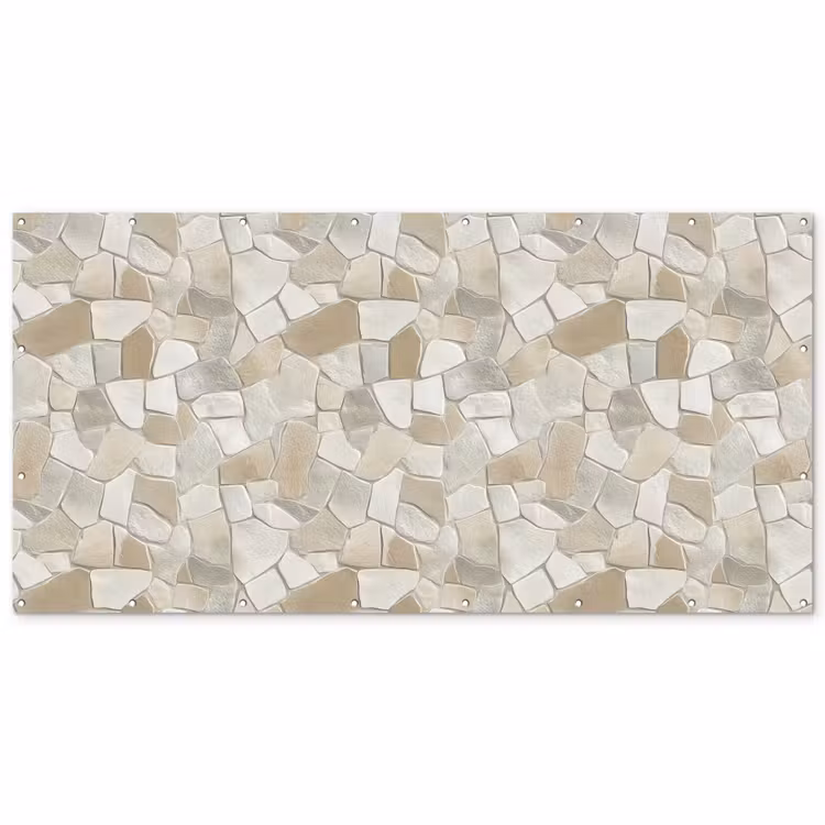 Mozaïek - Stenen - Beige Balkonbeschermer Duitsland klein 596 -zz_3d