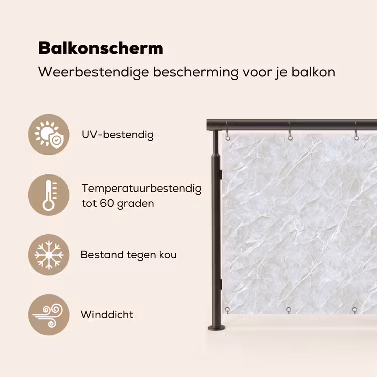 Oppervlakte - Textuur - Grijs Balkonbeschermer Duitsland klein 596 -specs_NL
