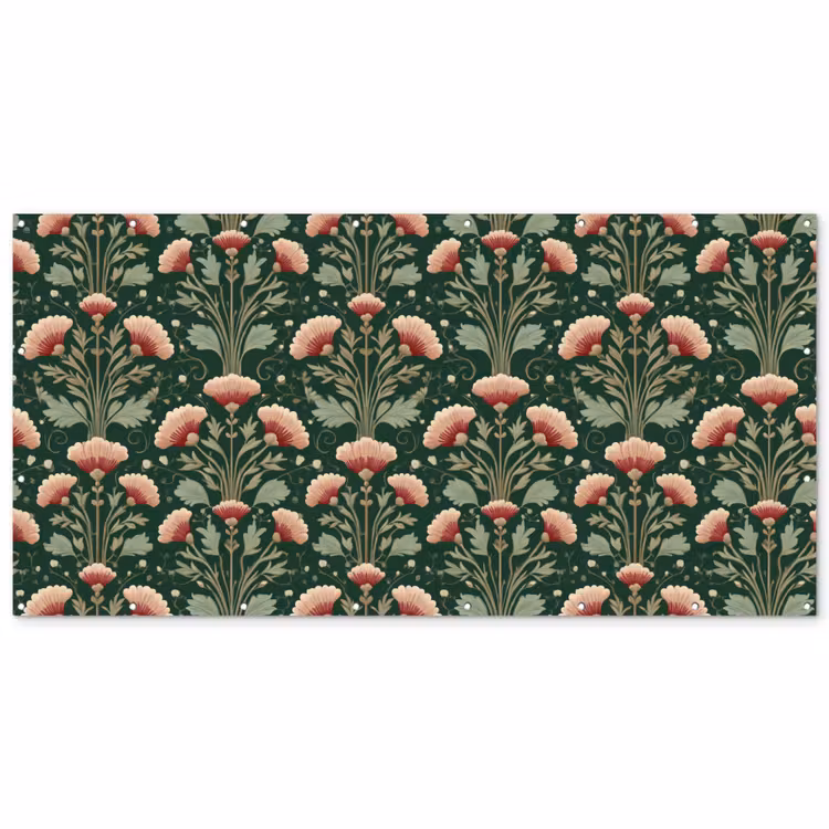 Patroon - Botanisch - Kleurrijk Balkonbeschermer Duitsland klein 596 -zz_3d