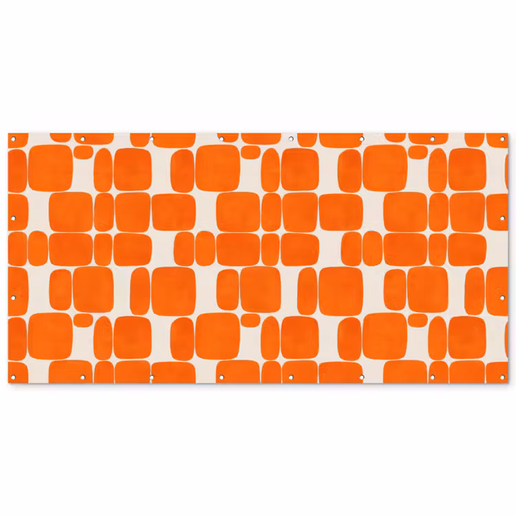 Patroon - Retro - Oranje Balkonbeschermer Duitsland klein 596 -zz_3d