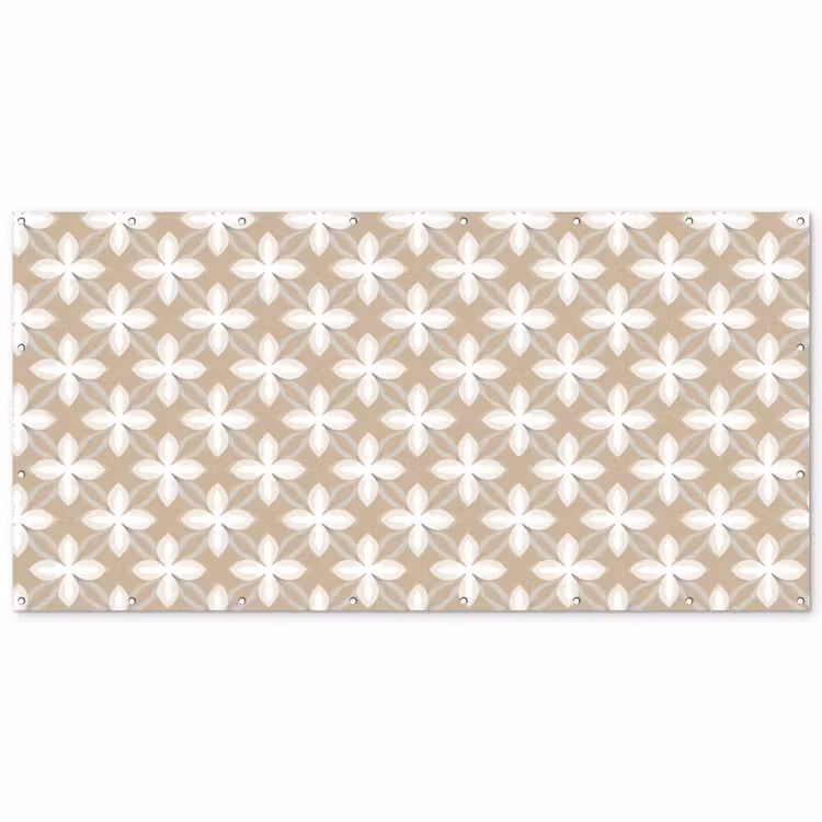 Patroon - Symmetrisch - Beige Balkonbeschermer Duitsland klein 596 -zz_3d