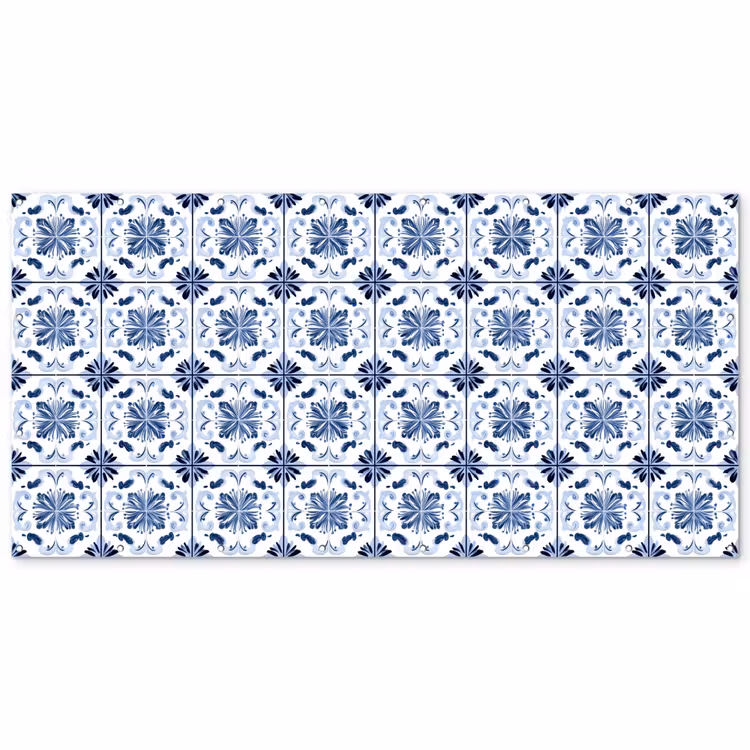Patroon - Tegel - Blauw Balkonbeschermer Duitsland klein 596 -zz_3d