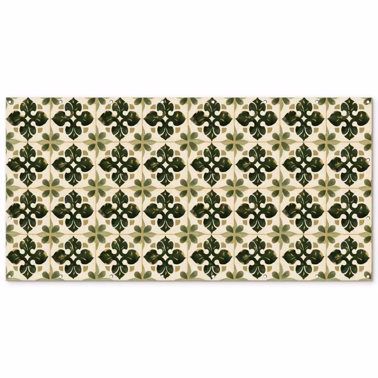 Patroon - Tegel - Groen Balkonbeschermer Duitsland klein 596 -zz_3d