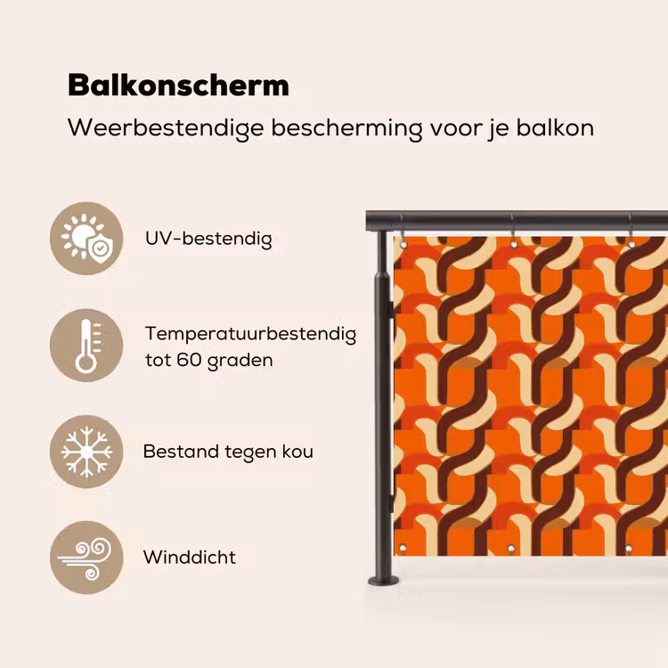 Retro - Modern - Kleurrijk Balkonbeschermer Duitsland klein 596 -specs_NL
