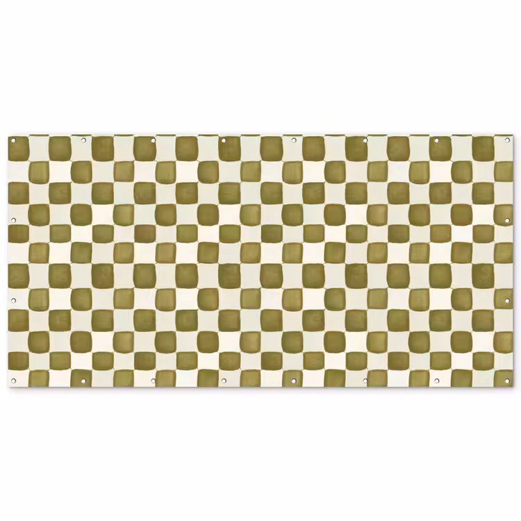 Schaak - Patroon - Groen Balkonbeschermer Duitsland klein 596 -zz_3d