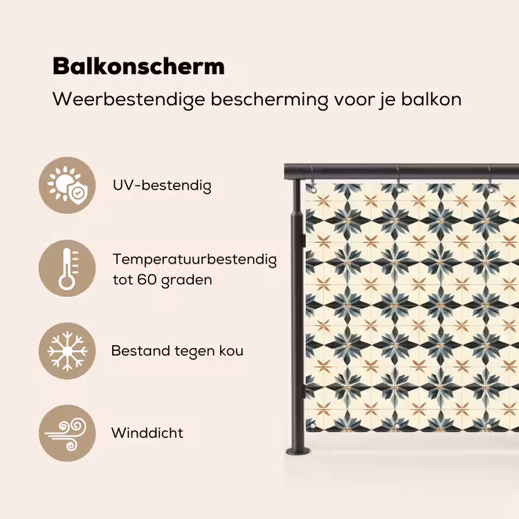 Sierlijk - Ornament - Blauw Balkonbeschermer Duitsland klein 596 -specs_NL