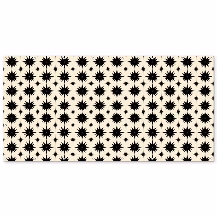 Stervormen - Geometrisch - Zwart Balkonbeschermer Duitsland klein 596 -zz_3d