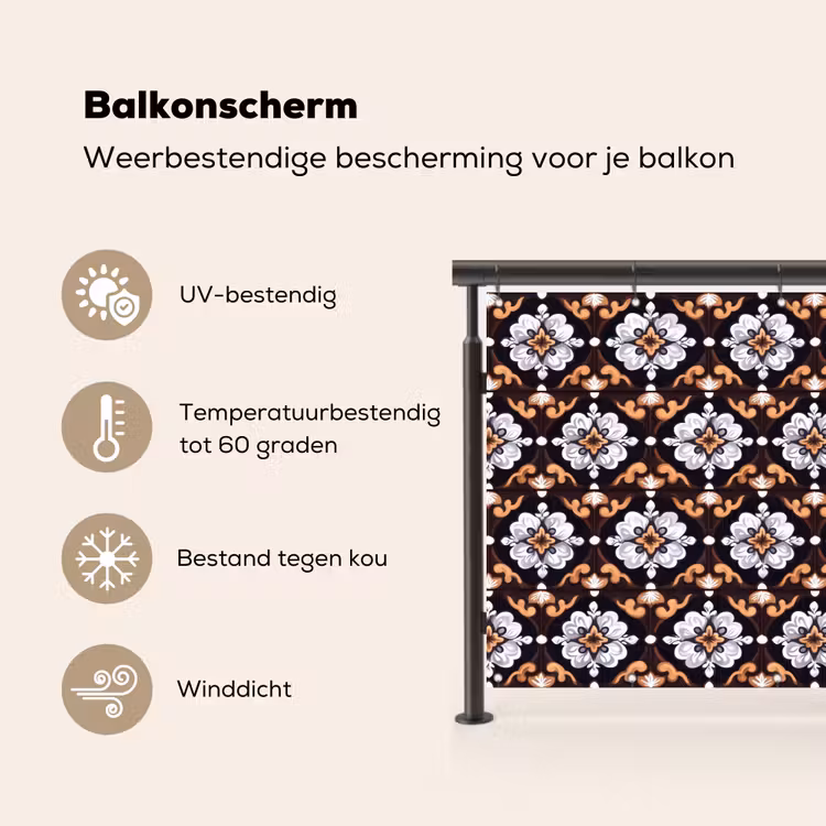 traditioneel - Element - Kleurrijk Balkonbeschermer Duitsland klein 596 -specs_NL