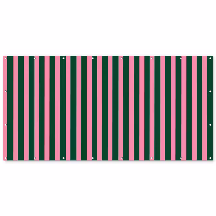 Verticale strepen - Groen - Roze Balkonbeschermer Duitsland klein 596 -zz_3d