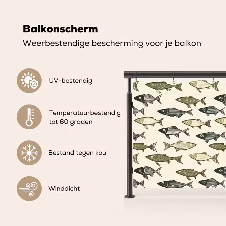 Vissen - Klassiek - Groen Balkonbeschermer Duitsland klein 596 -specs_NL