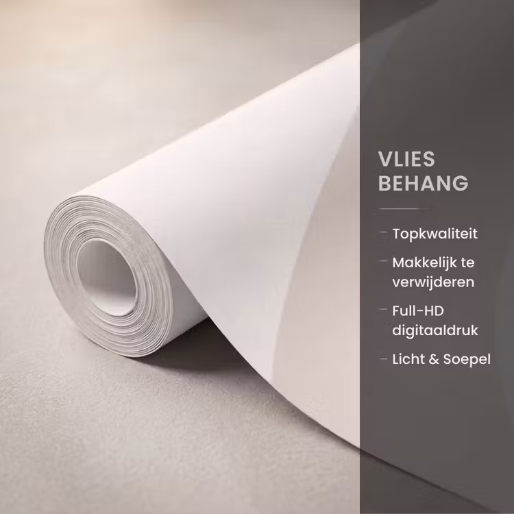 Abstract - Bogen - Plant - Boho - Beige Behang Vlies klein -USP_closeupNL