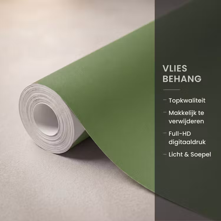Abstract - Geometrie - Modern - Groen - Wit Behang Vlies klein -USP_closeupNL