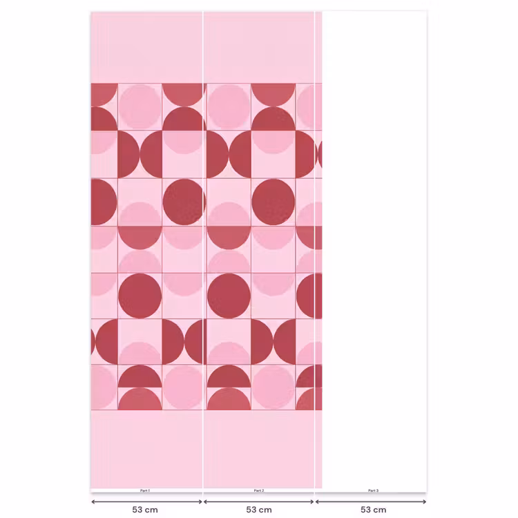 Abstract - Geometrisch - Cirkels - Roze - Modern Behang Vlies klein -USP_banen