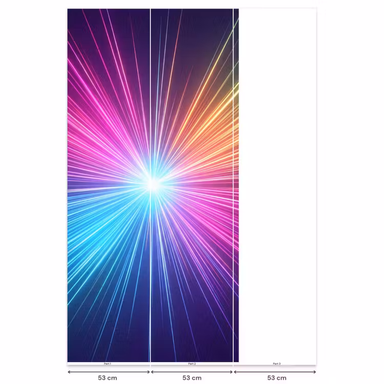 Abstract - Light - Burst - Modern - Colorful Behang Vlies klein -USP_banen