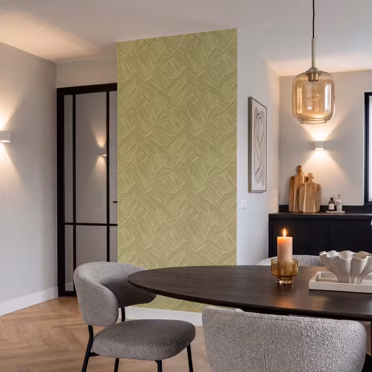 Abstract - Modern - Groen Behang Vlies klein 1076 -sfeer3