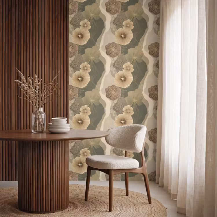 Abstract - Modern - Groen Behang Vlies klein 1076 -sfeer1