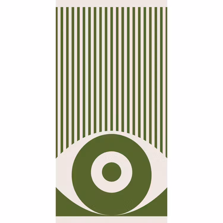 Abstract - Oog - Strepen - Modern - Groen Behang Vlies klein -3d_website