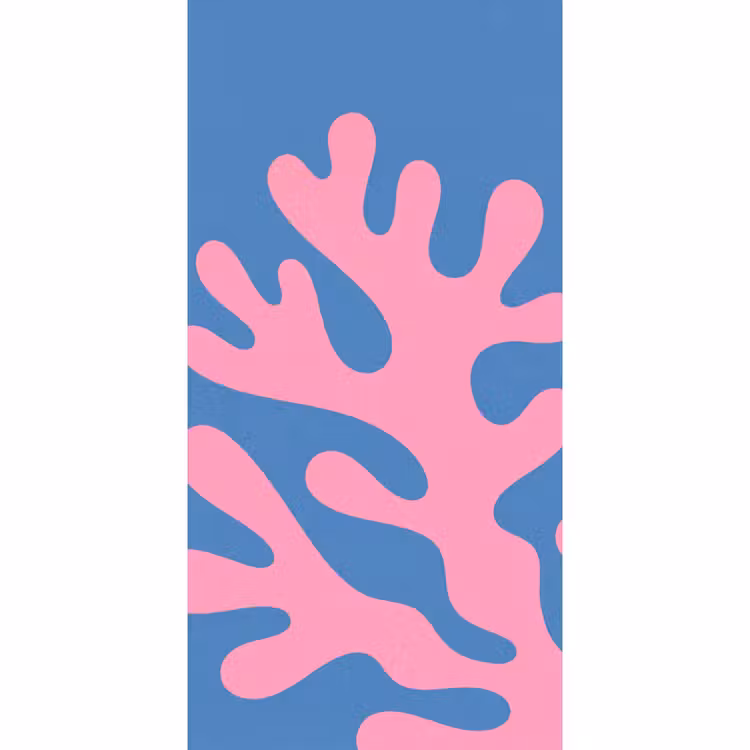 Abstract - Vormen - Roze - Blauw Behang Vlies klein -3d_website