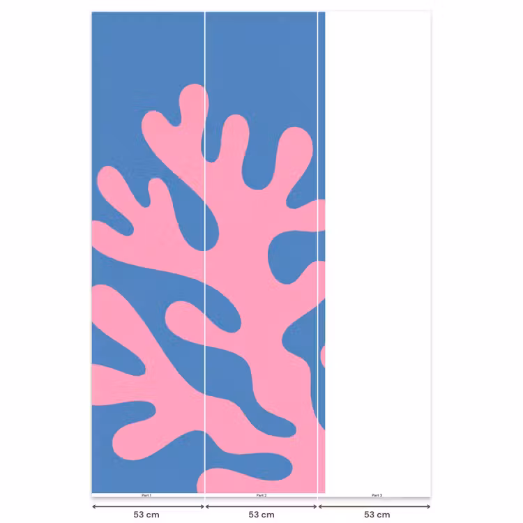 Abstract - Vormen - Roze - Blauw Behang Vlies klein -USP_banen