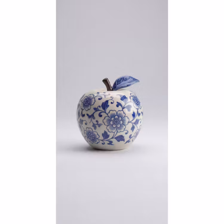 Appel - Blauw - Klassiek Behang Vlies klein -3d_website