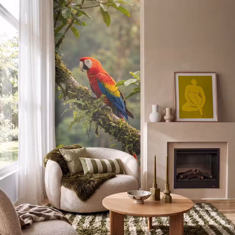 Ara - Jungle - Rood Behang Vlies klein -sfeer2