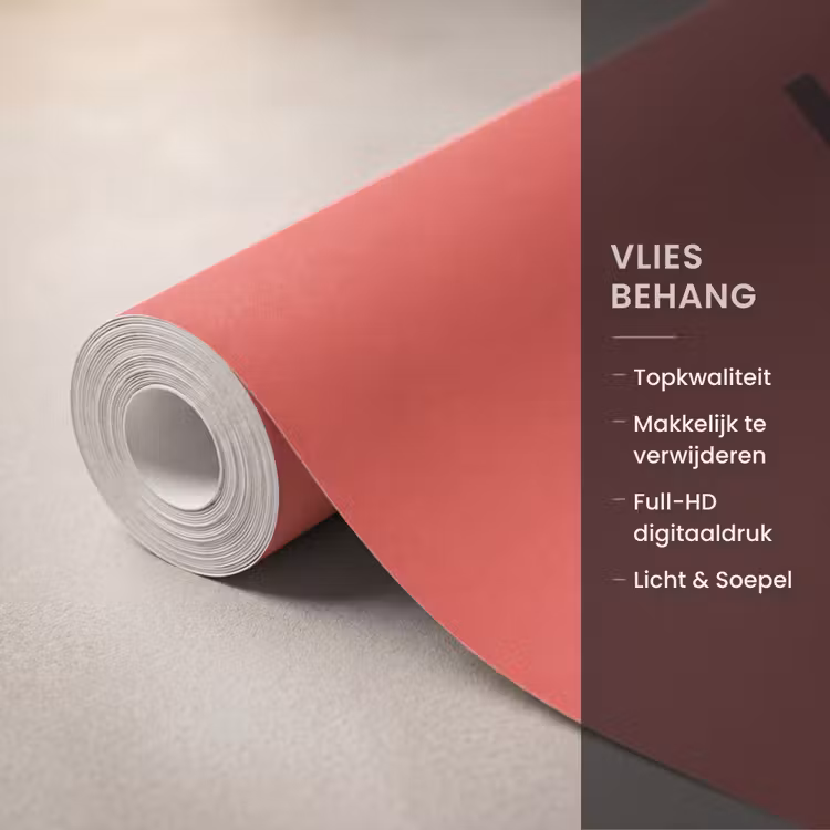 Architectuur - Boekarest - Stedelijk - Lijntekening - Rood Behang Vlies klein -USP_closeupNL
