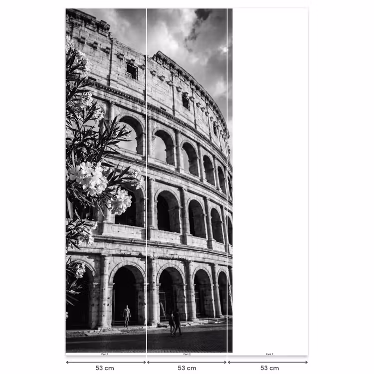 Architectuur - Colosseum - Rome - Historisch - Zwart-wit Behang Vlies klein -USP_banen