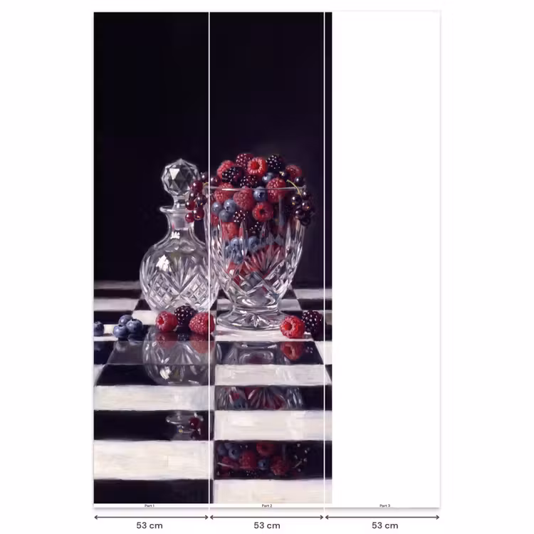 Behang - Bessen - Kristal - Stilleven - Bessen - Kristal - Stilleven Behang Vlies klein