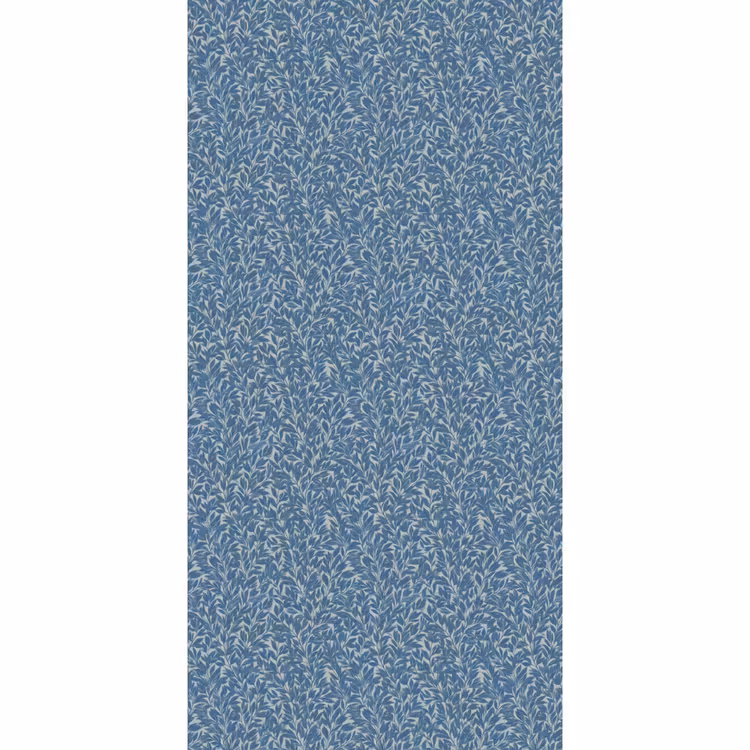 Bladeren - Klassiek - Patroon - Donkerblauw - Vintage Behang Vlies klein 1076 -3d_website