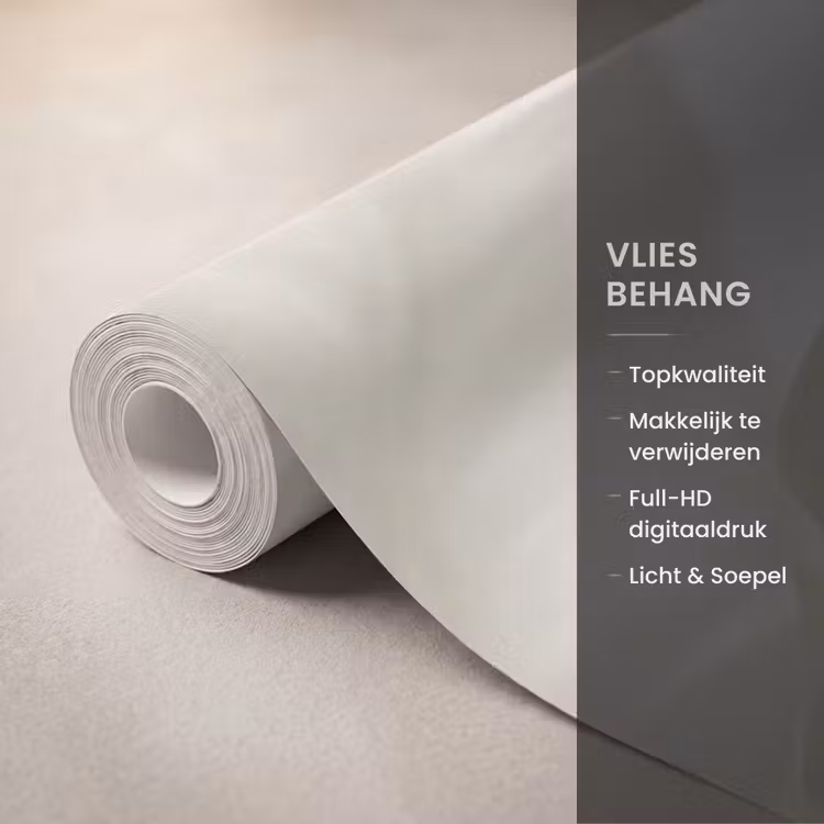 Bladeren - Tropisch - Natuur - Abstract - Beige Behang Vlies klein -USP_closeupNL