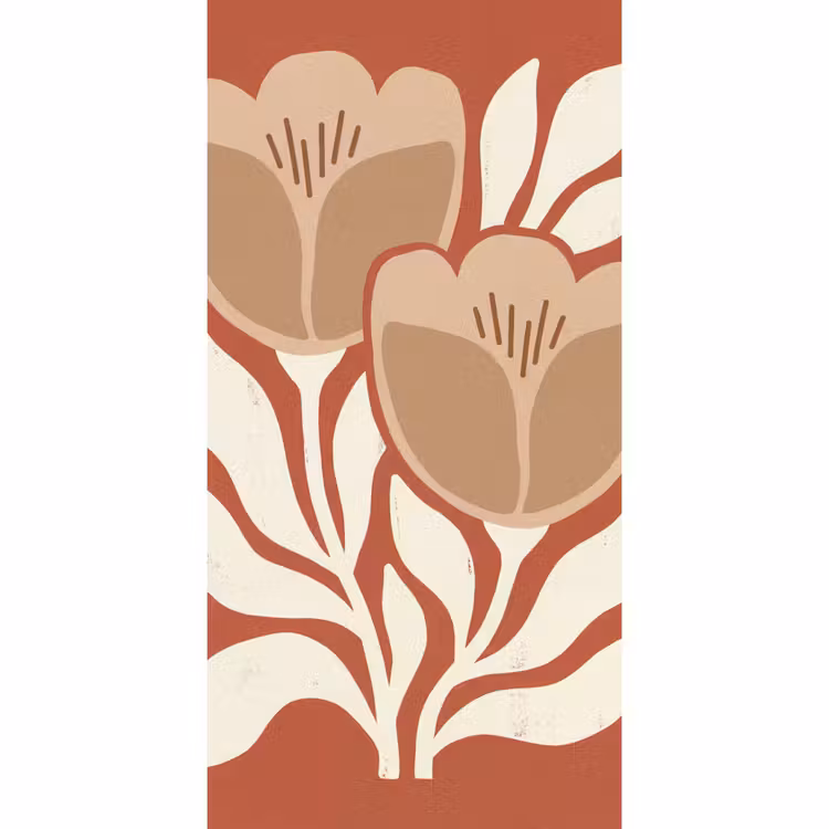 Bloemen - Abstract - Modern - Beige - Natuur Behang Vlies klein -3d_website
