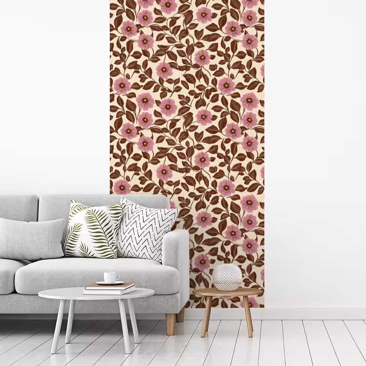 Bloemen - Bladeren - Kleurrijk fotobehang vinyl groot 64 -woonkamer
